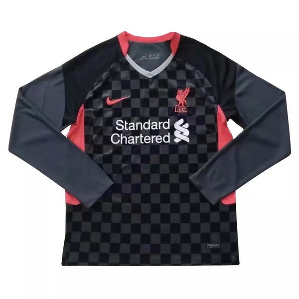 Camiseta Liverpool Replica Tercera Ropa ML 2020/21 Negro